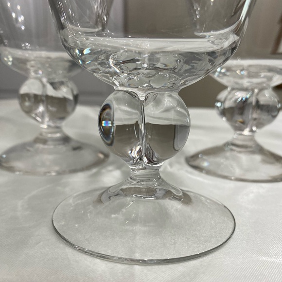 SET OF 3 VERY RARE BLANKA BY MALERAS SWEDEN CRYSTAL CHAMPAGNE/SHERBET COUPES - Picture 3 of 6